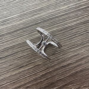 Silver Double Band Open Ring